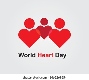 World heart day vector design