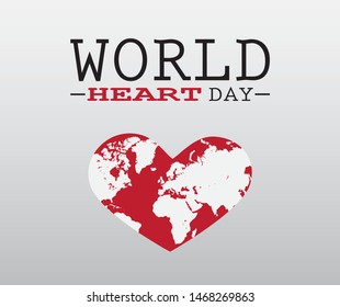 World heart day vector design