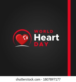 Ilustración de diseño de vectores del Día Mundial del Corazón