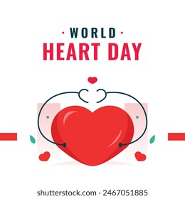 World Heart Day Vektorgrafik Design Illustration