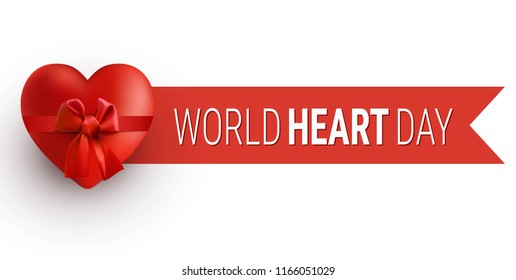 World heart day. Vector illustration with heart. 