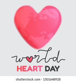World Heart Day vector illustration on white background