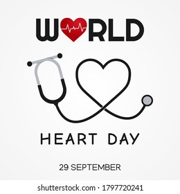 World Heart Day Vector Illustration 