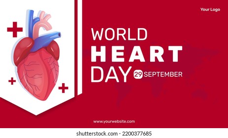 world heart day vector illustration. heart and stethoscope background