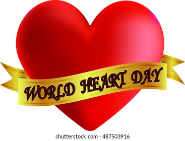World heart day vector illustration