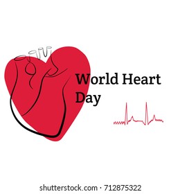 World heart day. Vector illustration.