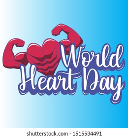 World Heart Day Vector for poster, banner, flyer, card invitation, website, aplication, blog etc