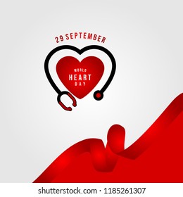 World Heart Day Vector Template Design Illustration