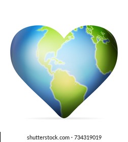 World heart on a white background.