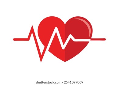 World Heart Rhythm Day Heartbeat and Heart Vector