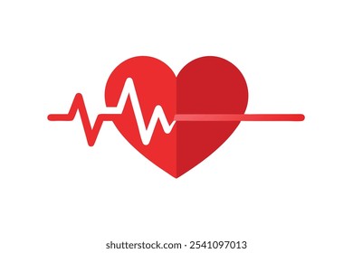 World Heart Rhythm Day Heartbeat and Heart Vector