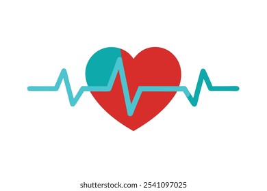 World Heart Rhythm Day Heartbeat and Heart Vector