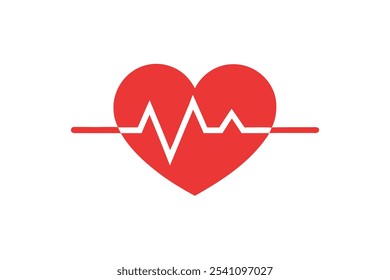 World Heart Rhythm Day Heartbeat and Heart Vector