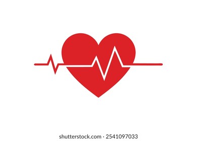 World Heart Rhythm Day Heartbeat and Heart Vector