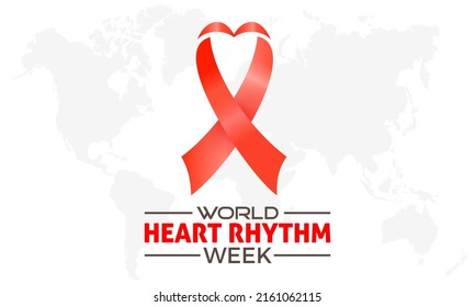 World Heart Rhythm week in every June. Annual health awareness concept for banner, poster, card and background design.