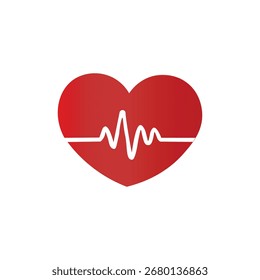 Día mundial del hogar Icono único corazón de Vector Línea de ECG Ilustración 8