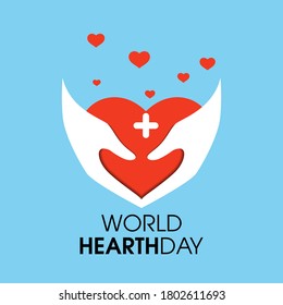 World hearth day vector illustration design template