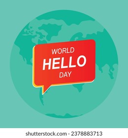 World Hello Day background. Cultural Friendship. Vector illustration.