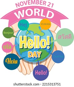 Ilustración de diseño de banners del Día de Saludo Mundial