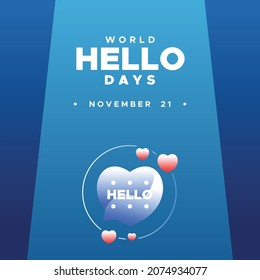 World Hello Day Design Background For Greeting Moment