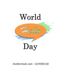 World Hello day design template. vector eps 10