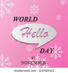 World Hello day design template. vector eps 10