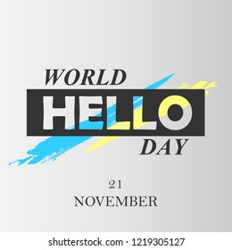 World Hello day design template. vector eps 10