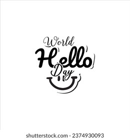 World hello day design template   vector design.