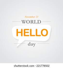 World Hello Day Icon