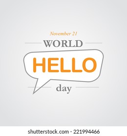 World Hello Day Icon Icon