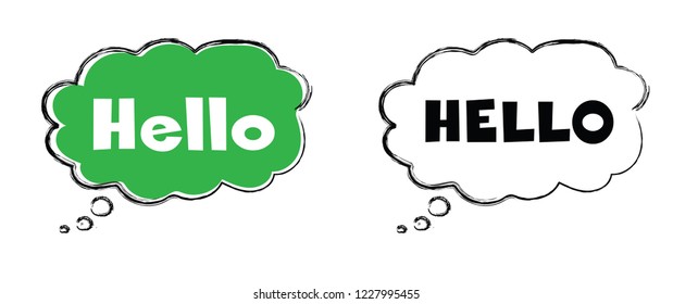 World hello day, November 21. Funny vector banner. Speech bubbles. Different languages of world hello. Speaking, chat, speak or talking sign. Social Media network icons. Digital sticker or label.