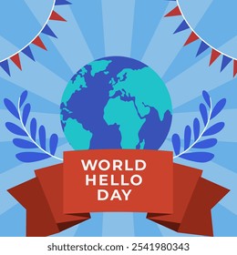 World hello day poster square size