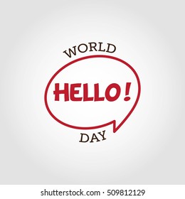 World Hello Day Vector Illustration.