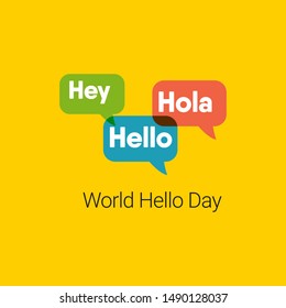world hello day vector template