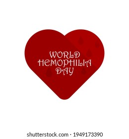 World Hemophilia Day April 17 With Heart And White Background. Vector Illustration