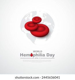 Hintergrund des Welt-Hämophilie-Tages Vektorillustration