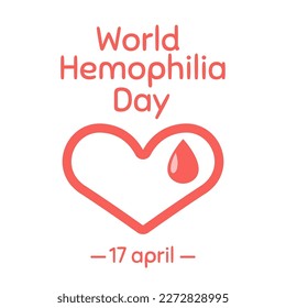 World Hemophilia Day Vector Illustration. Suitable for greeting card, poster and banner.
