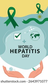 Dia Mundial da Hepatite Coleção de Vetores