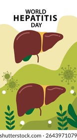 Dia Mundial da Hepatite Coleção de Vetores