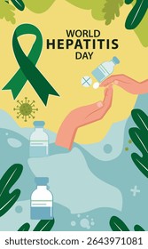 Dia Mundial da Hepatite Coleção de Vetores
