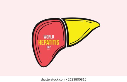 Día Mundial contra la Hepatitis. fondo, Anuncio, tarjeta, cartel, Plantilla. Ilustración vectorial.