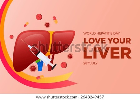 world hepatitis day background illustration in gradient style