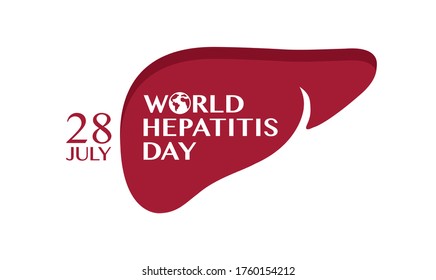 World hepatitis day background template vector design, with minimalist & modern concept for cover, backdrop, banner. World map inside the Lung.