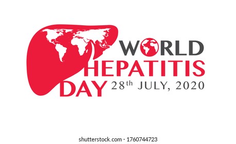planilla de fondo del día mundial de la hepatitis para el diseño de vectores de tarjetas, con concepto minimalista y moderno, cubierta, fondo, corazón, pulmón, internacional.