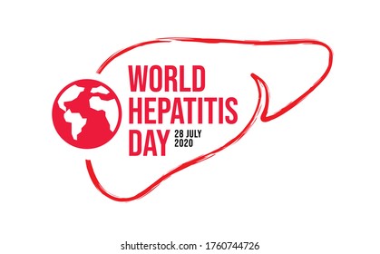 World hepatitis day background template vector design, with minimalist & modern concept for cover, backdrop, banner. World map inside the Lung.
