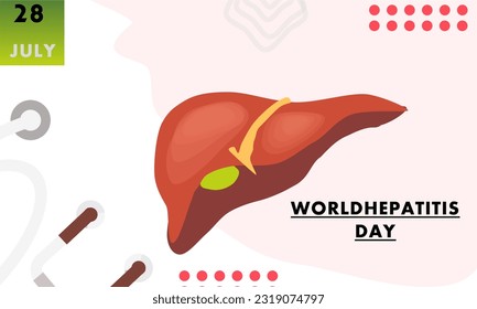 weltweite Hepatitis-Tag-Hintergrundvorlage zur Verwendung als Kartenvektordesign mit einfachem und modernem Konzept, Abdeckung, Hintergrund, Herz, Lunge, international