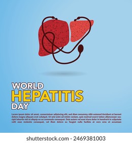 World Hepatitis Day Hintergrund Vorlage Verwendung für Kartendesign, mit minimalistischem und modernem Konzept, Abdeckung, Hintergrund, Vektorgrafik, Lunge, international