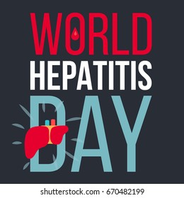 World Hepatitis Day Banner For 28th Of July. Vector