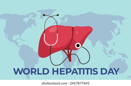 World Hepatitis day banner background illustration