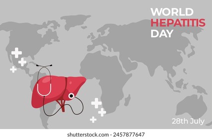 World Hepatitis day banner background illustration